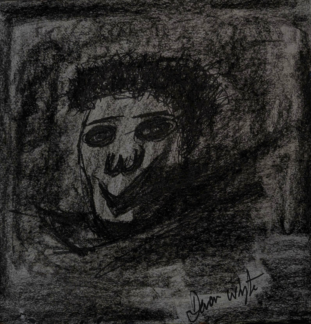 Dark Portrait – Charcoal Drawing 12x12 Original